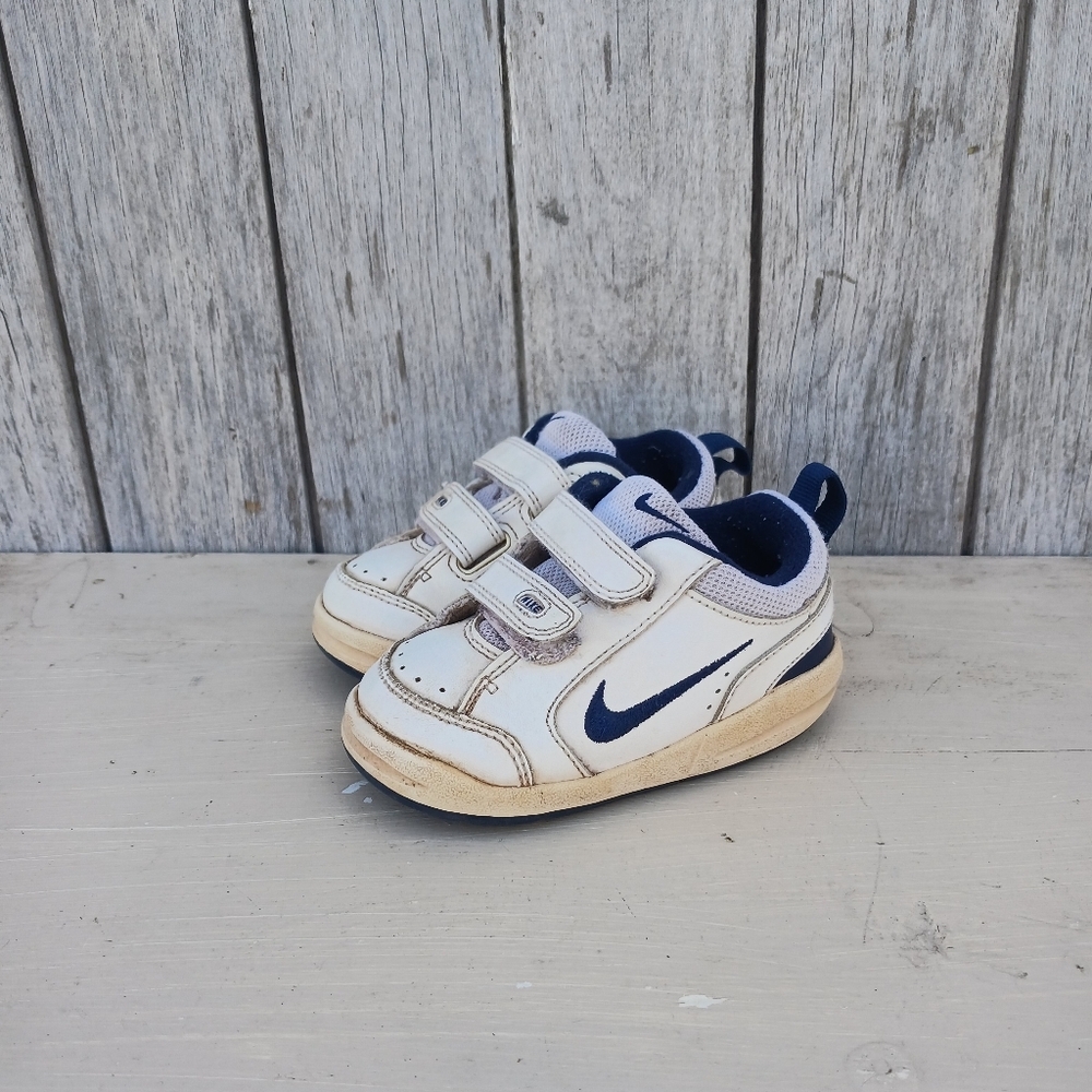 Nike Little‎ Pico III White Blue Sneakers Shoes Toddler Baby Size US 5 CW